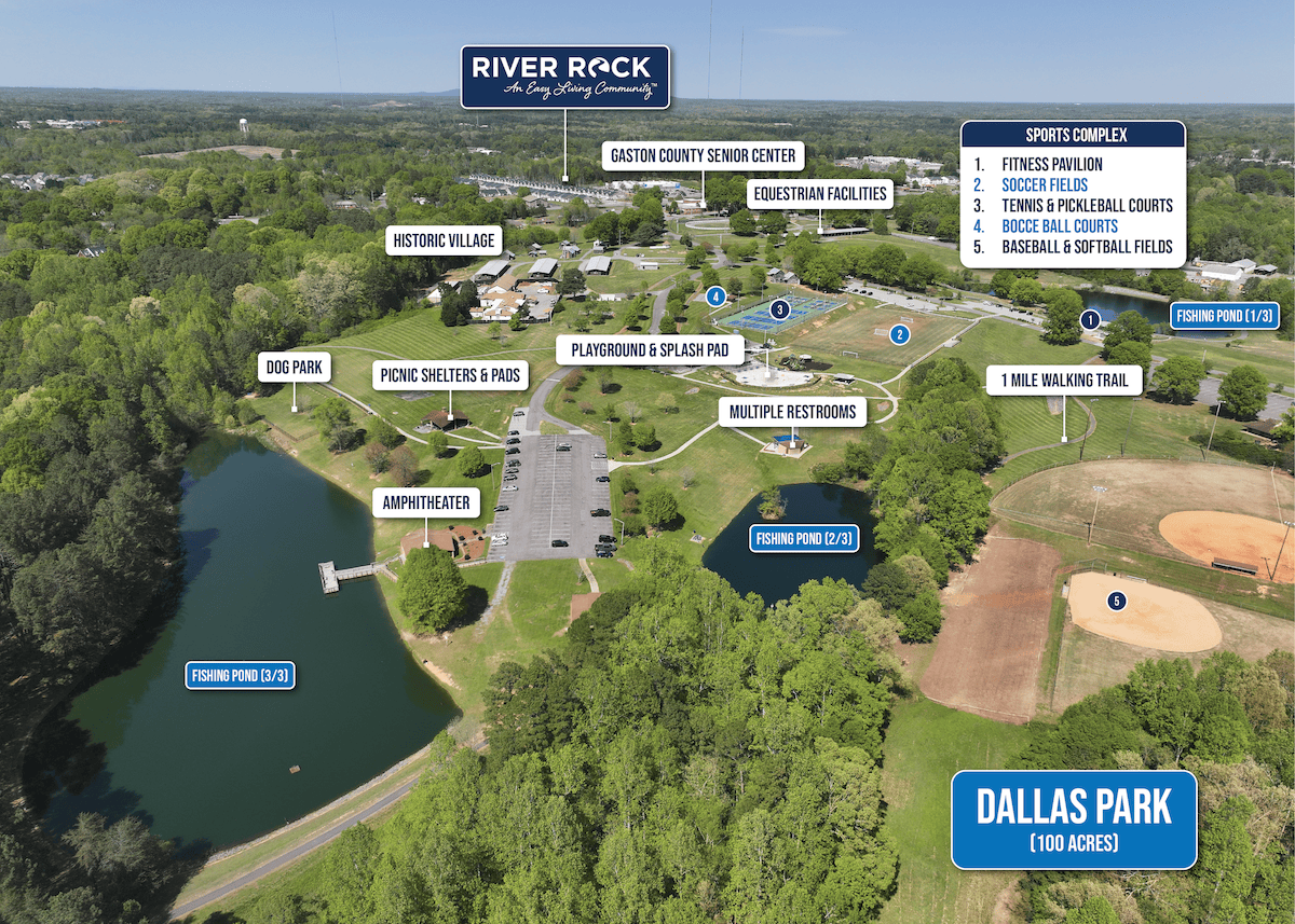 River Rock at Dallas aerial of community