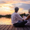 a couple watching a sun set