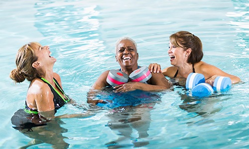 people in a pool