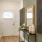 spacious entrance with colorful walls